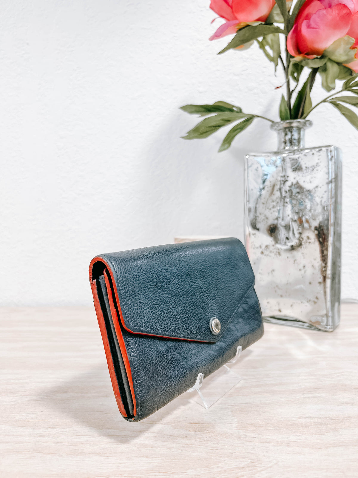 Pre-Owned Louis Vuitton Marine Empriente Leather Sarah Wallet *Final Sale*