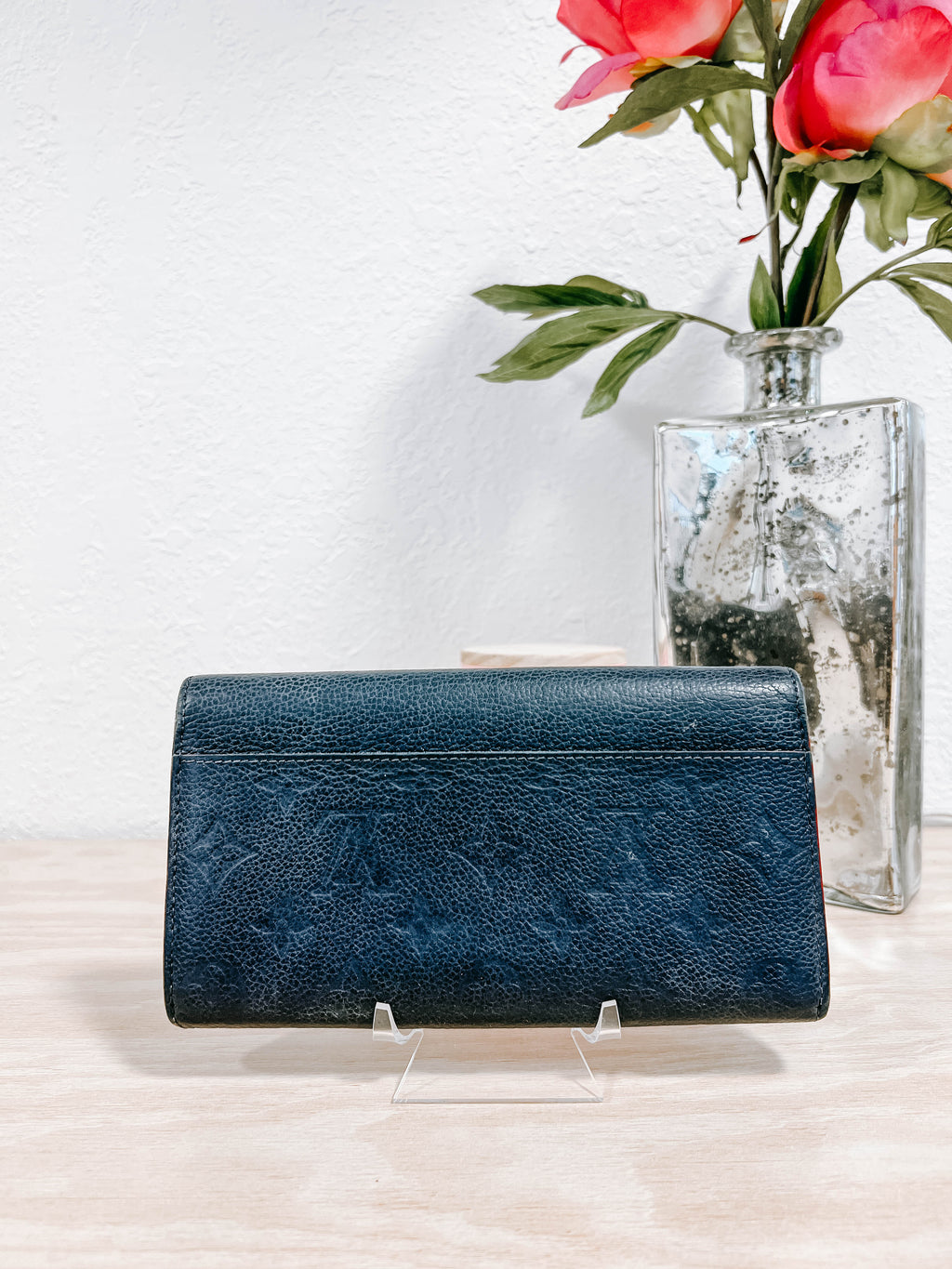 Pre-Owned Louis Vuitton Marine Empriente Leather Sarah Wallet *Final Sale*