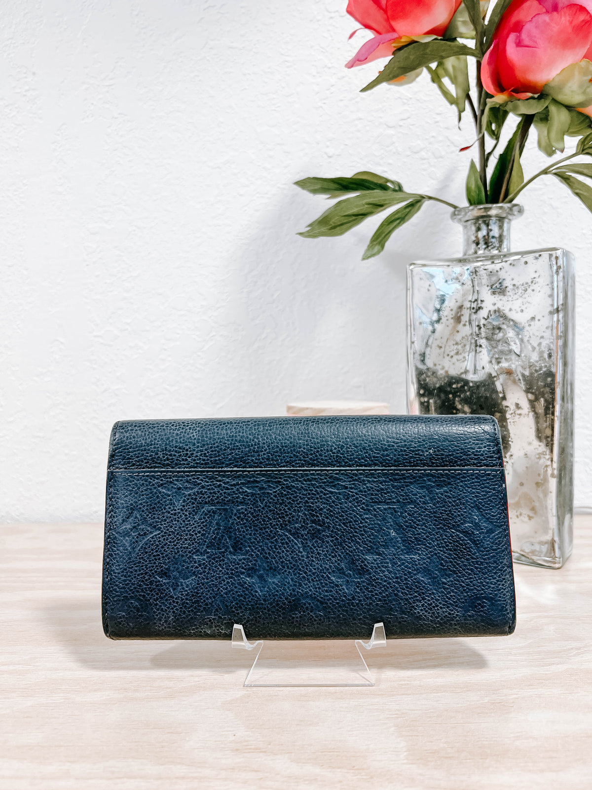 Pre-Owned Louis Vuitton Marine Empriente Leather Sarah Wallet *Final Sale*
