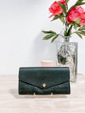 Louis Vuitton Black Empreinte Leather Sarah Wallet