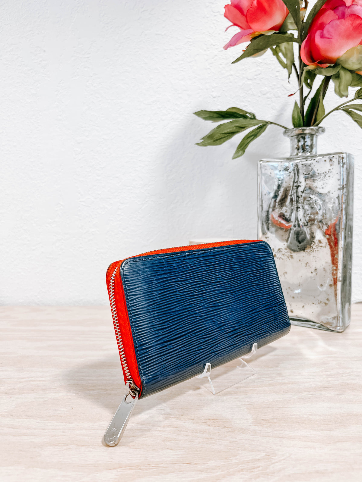 Louis Vuitton Navy Epi Zippy Wallet