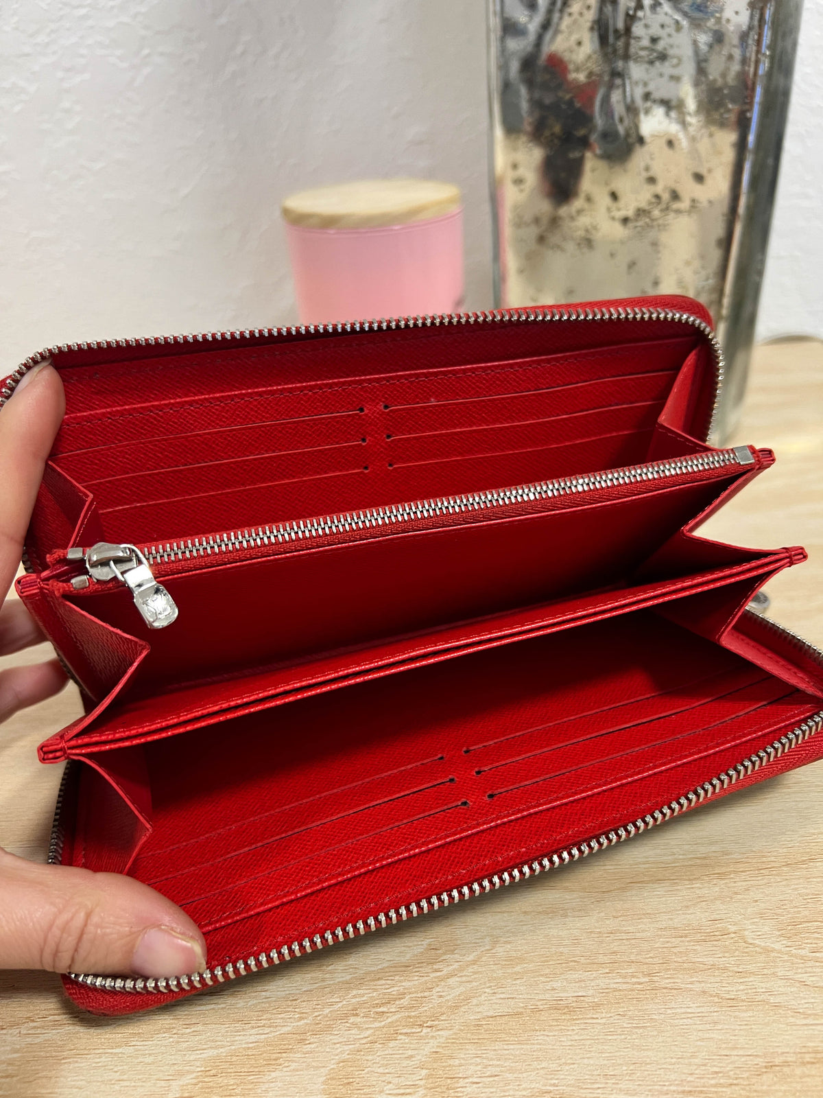 Louis Vuitton Navy Epi Zippy Wallet