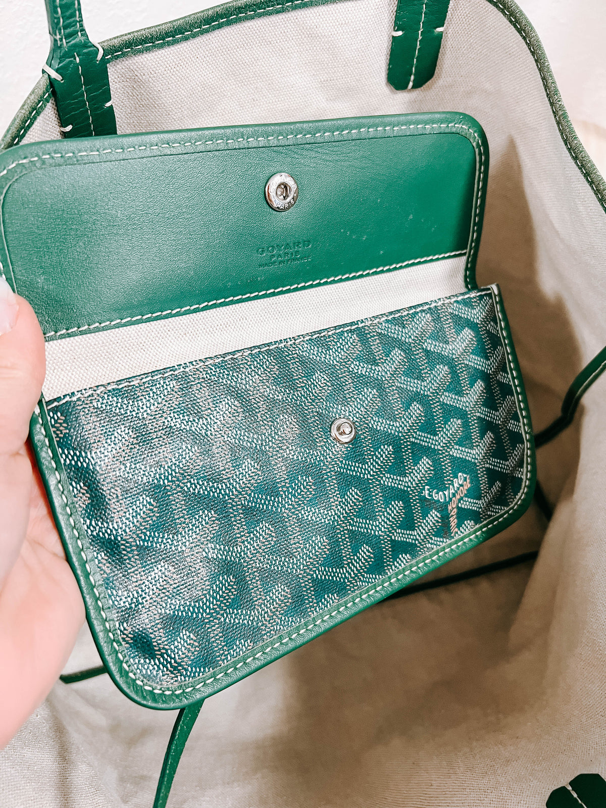 Pre-Owned Goyard Green St Louis GM Tote Bag *Final Sale*