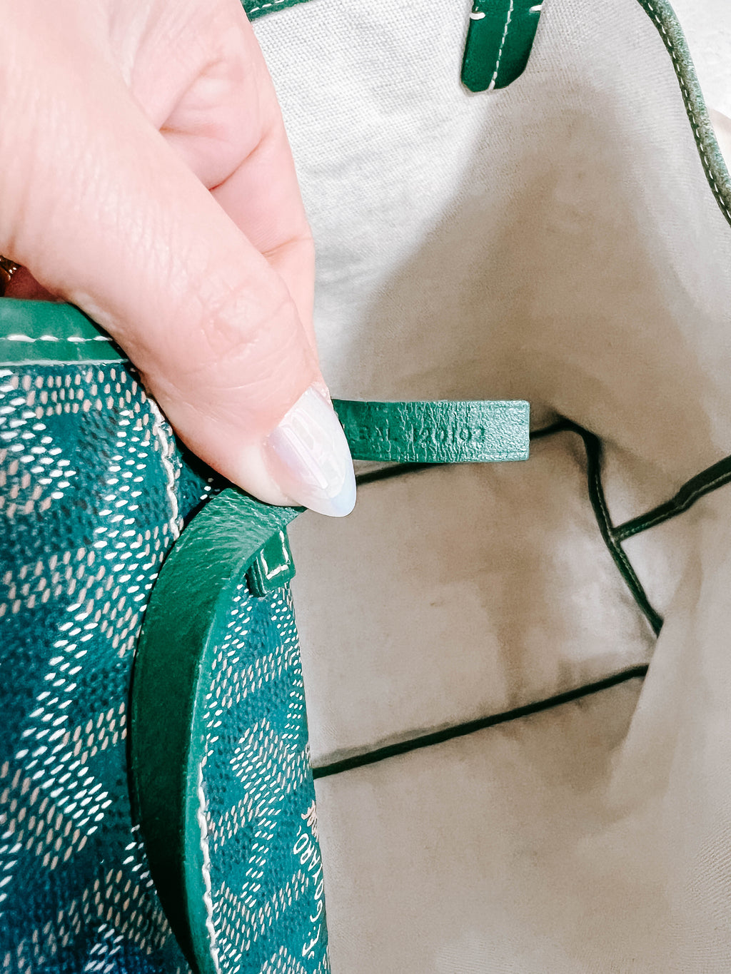 Pre-Owned Goyard Green St Louis GM Tote Bag *Final Sale*