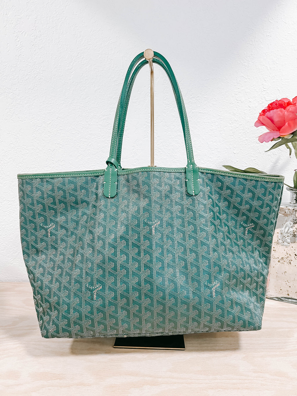 Pre-Owned Goyard Green St Louis GM Tote Bag *Final Sale*