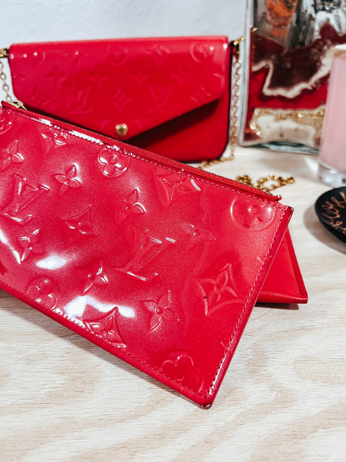 Louis Vuitton Hot Pink Vernis Felicie Pochette