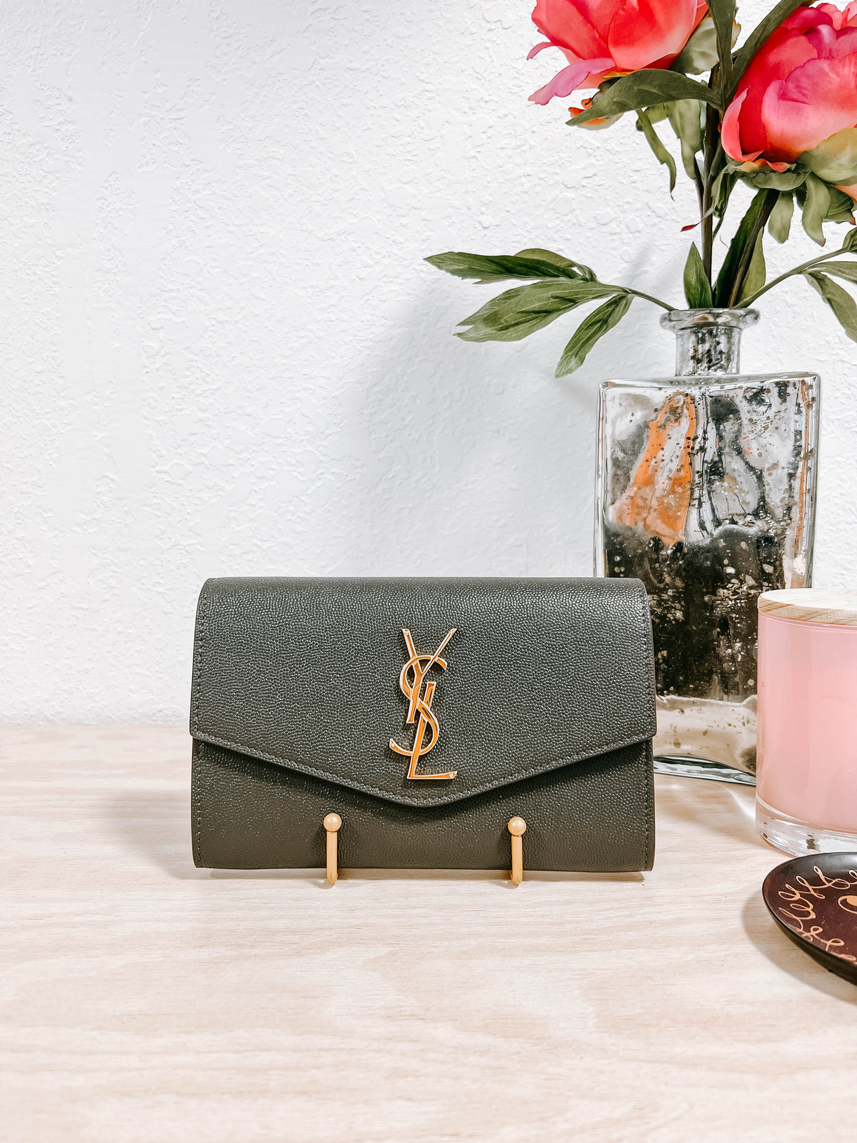 YSL Uptown Grained Leather WOC