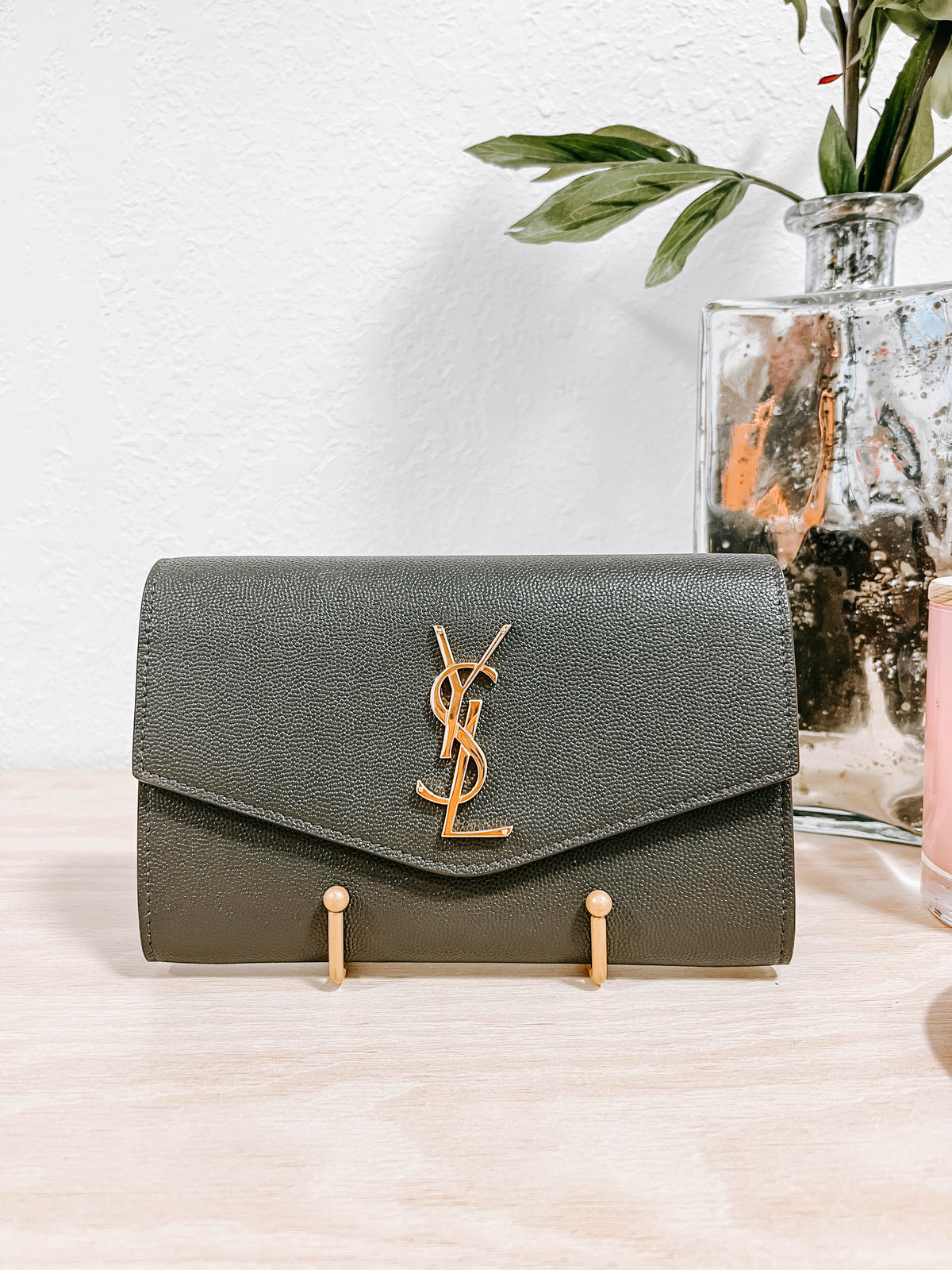 YSL Uptown Grained Leather WOC