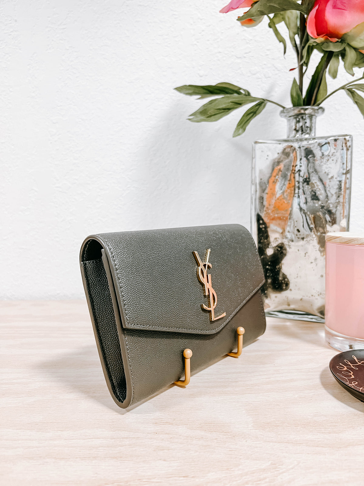 YSL Uptown Grained Leather WOC
