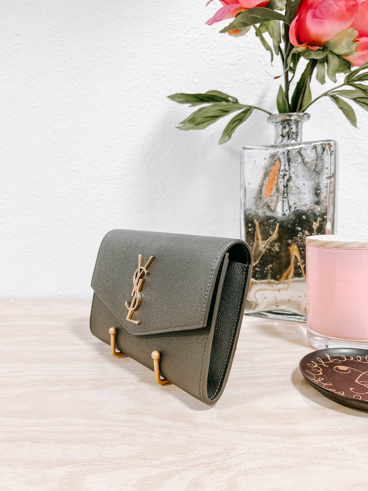 YSL Uptown Grained Leather WOC
