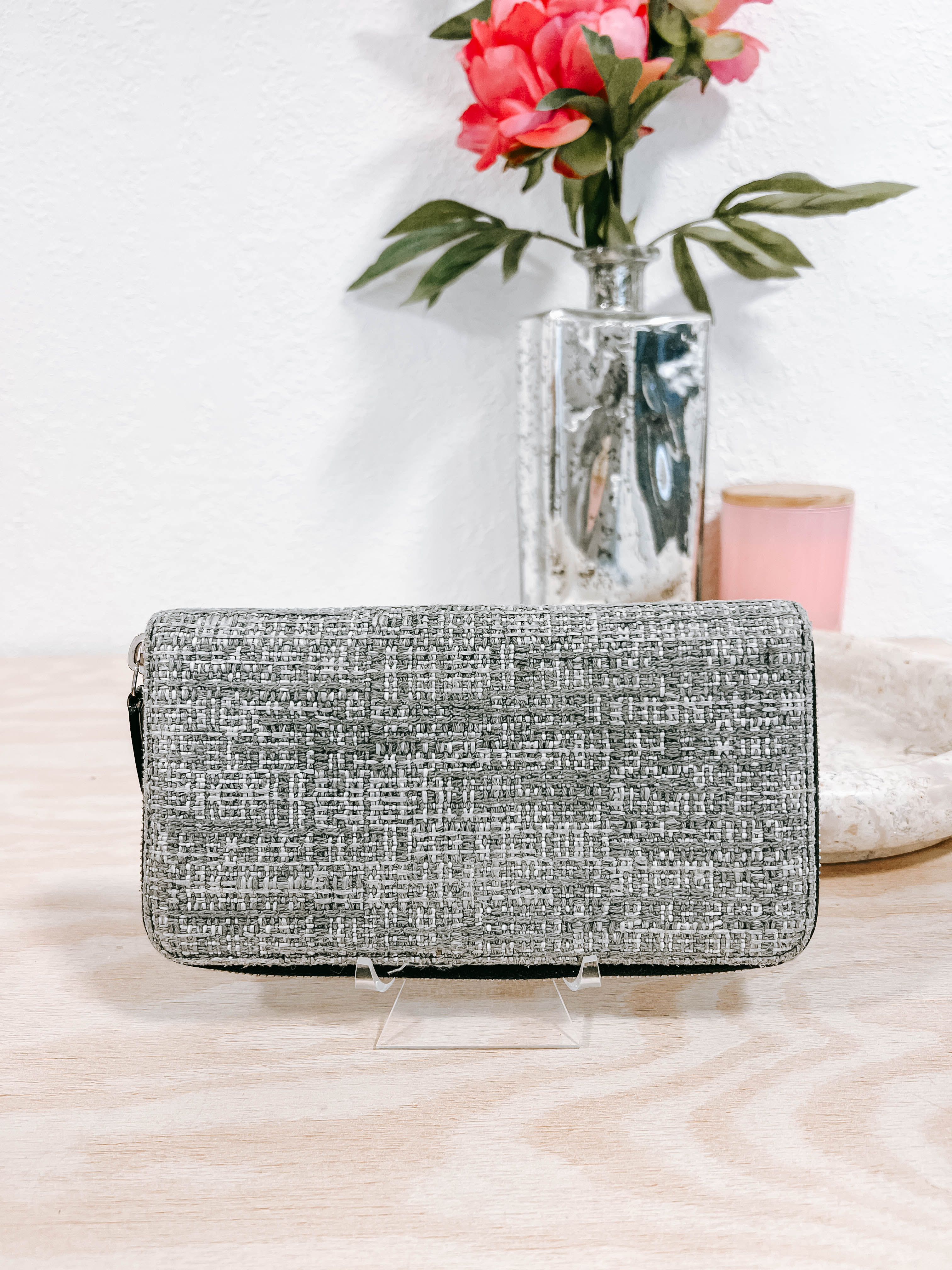 Pre-Owned Chanel Tweed Zippy Wallet *Final Sale*
