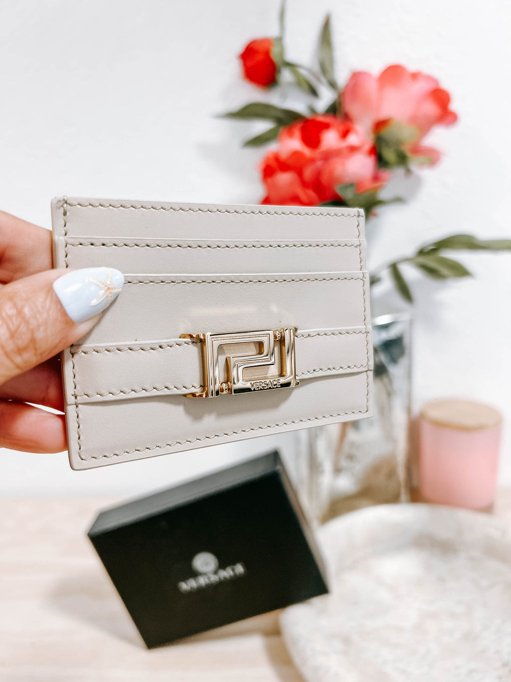 Pre-Owned Versace Beige Card Holder BNIB *Final Sale*