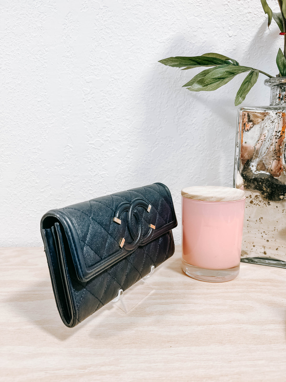 Chanel Caviar Filigree Long Wallet