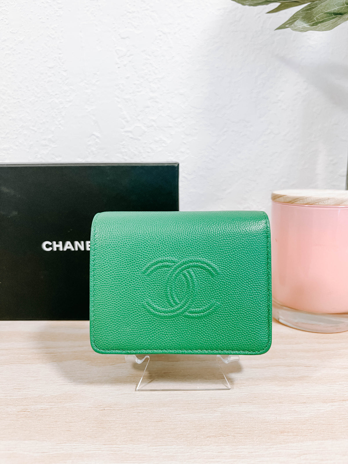 Chanel Caviar Coco Mark Compact Wallet