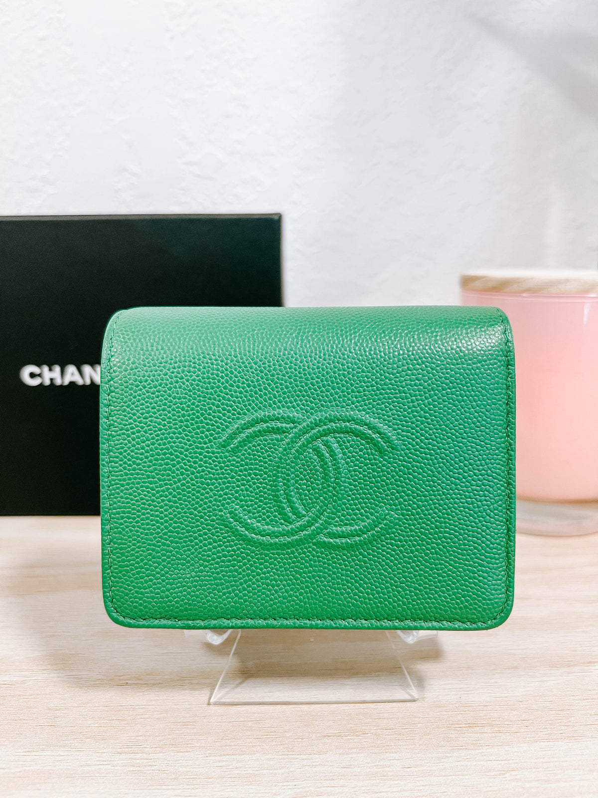 Chanel Caviar Coco Mark Compact Wallet