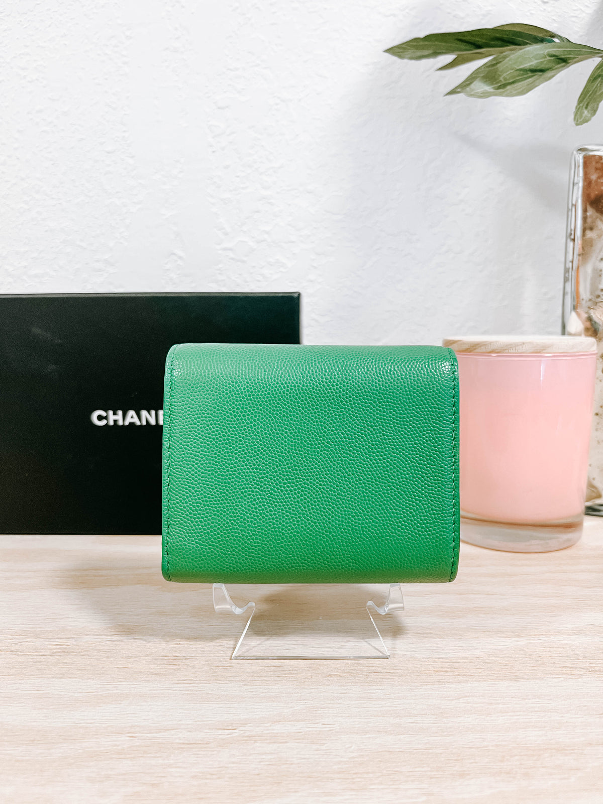 Chanel Caviar Coco Mark Compact Wallet