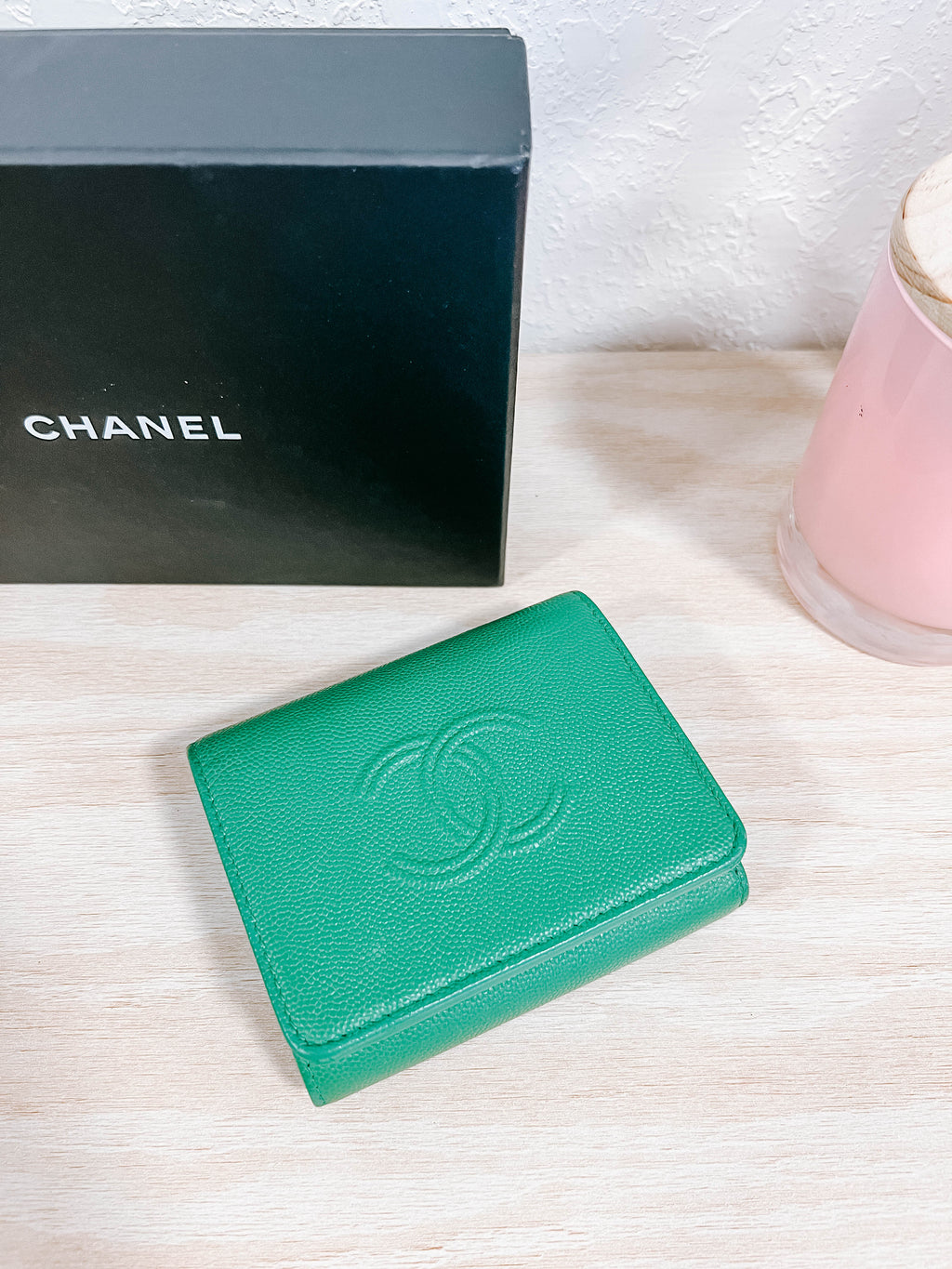 Chanel Caviar Coco Mark Compact Wallet