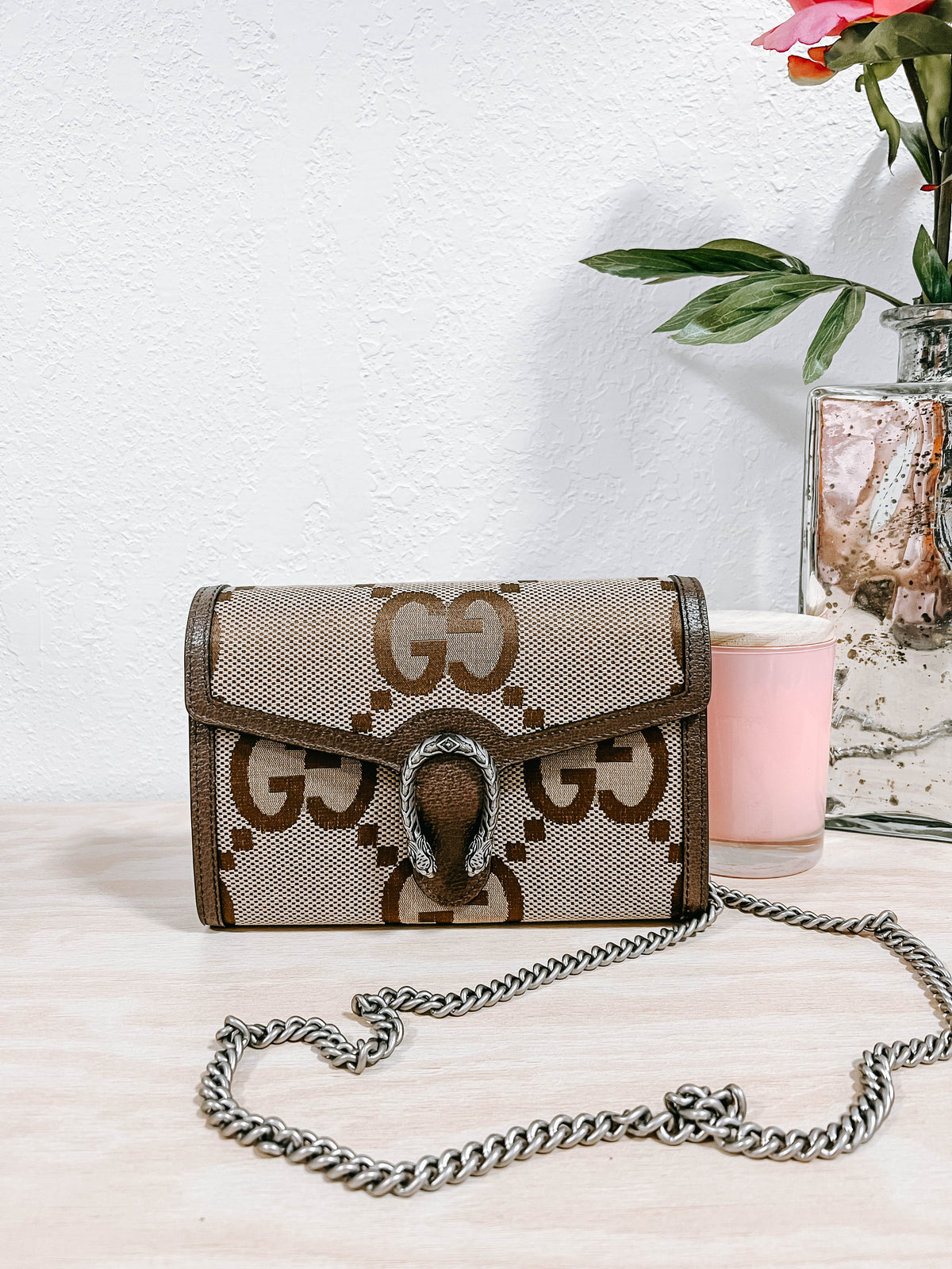 Gucci Mini Jumbo GG Dionysus Wallet on Chain