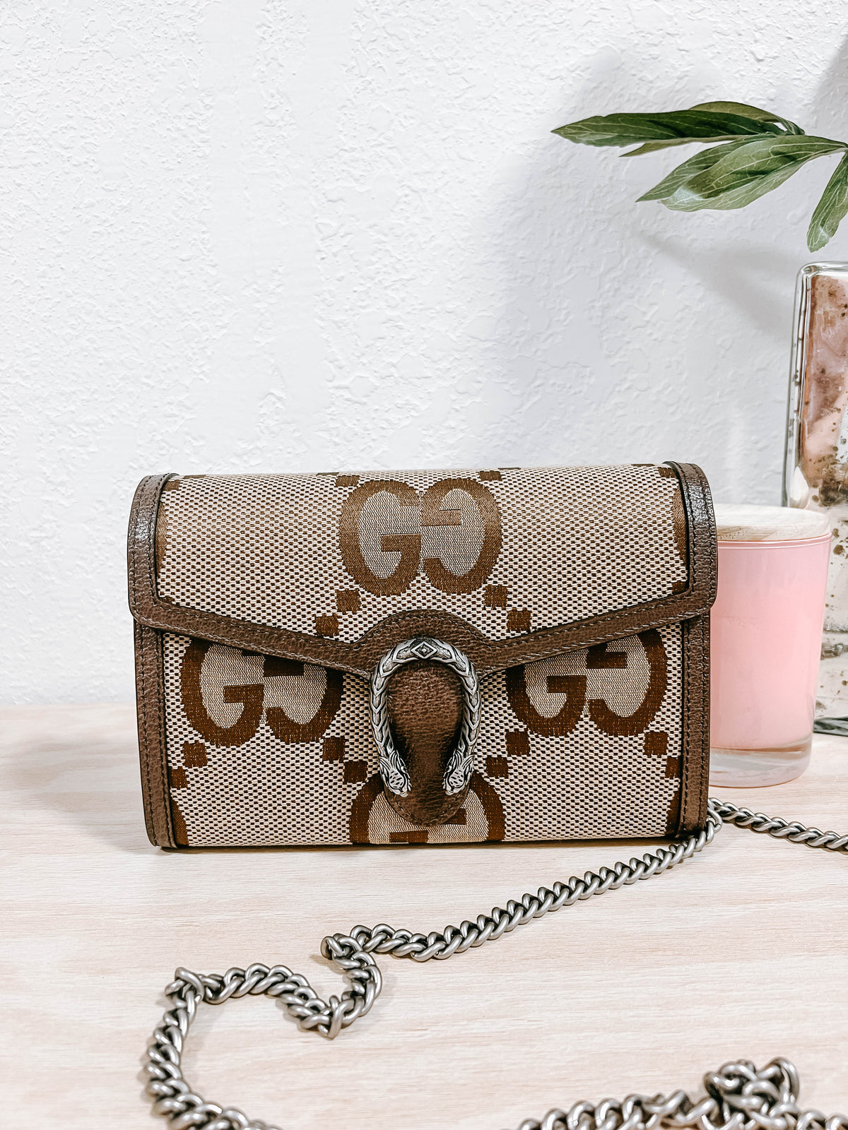 Gucci Mini Jumbo GG Dionysus Wallet on Chain