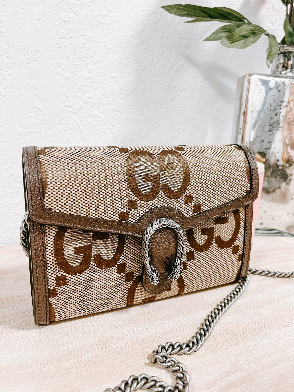 Gucci Mini Jumbo GG Dionysus Wallet on Chain