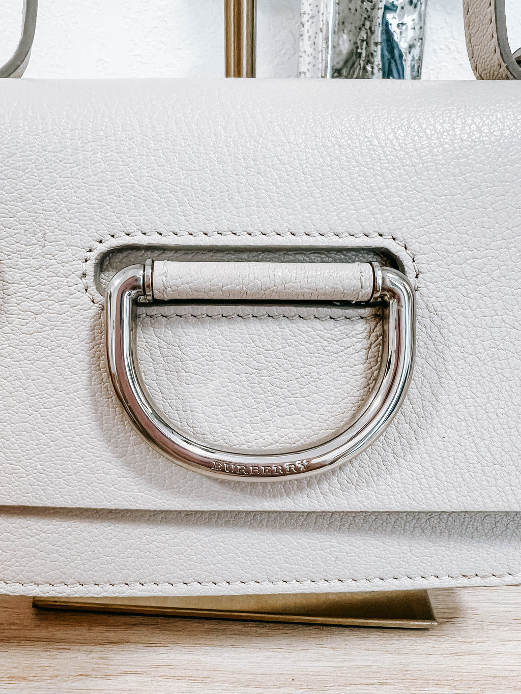 Pre-Owned Burberry Mini Beige Leather Crossbody Bag *Final Sale*