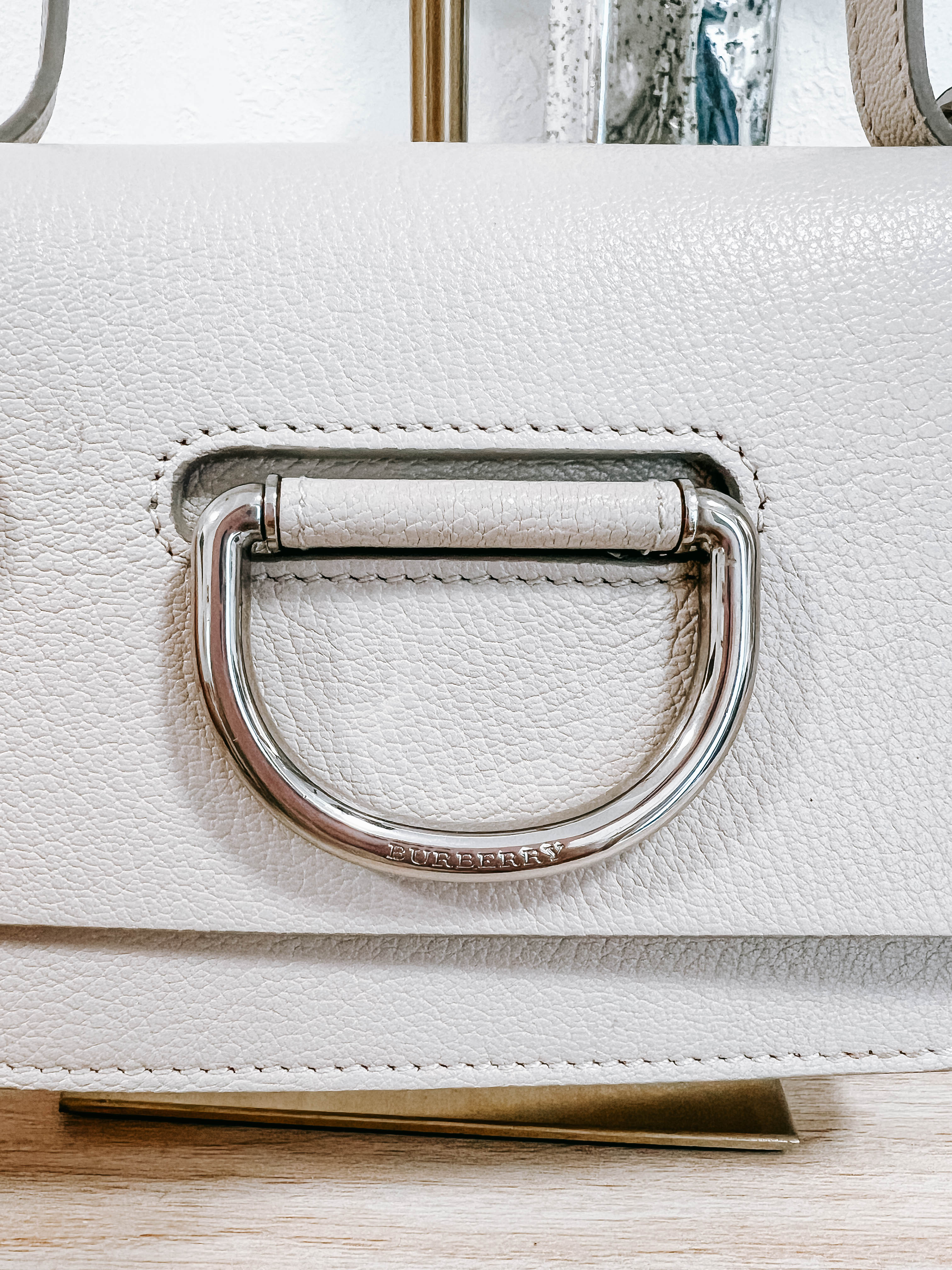 Pre-Owned Burberry Mini Beige Leather Crossbody Bag *Final Sale*