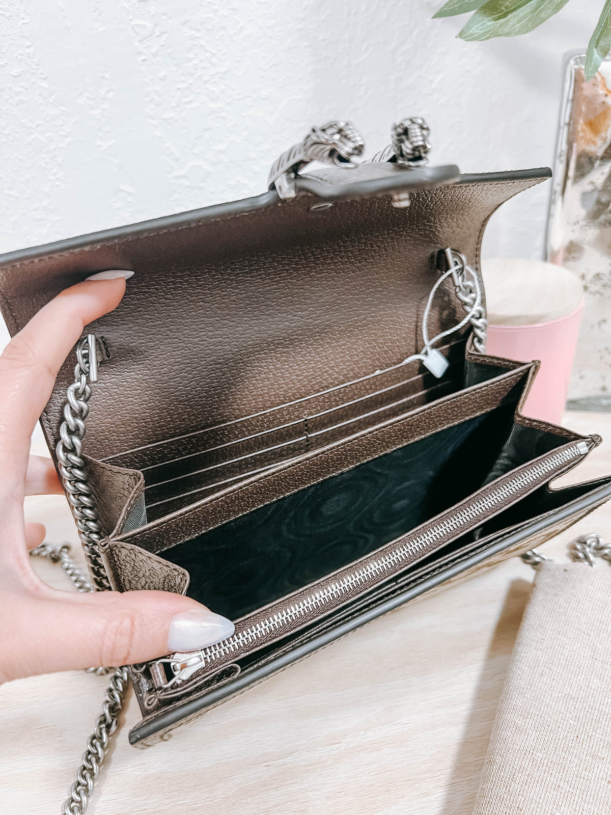 Gucci Mini Jumbo GG Dionysus Wallet on Chain