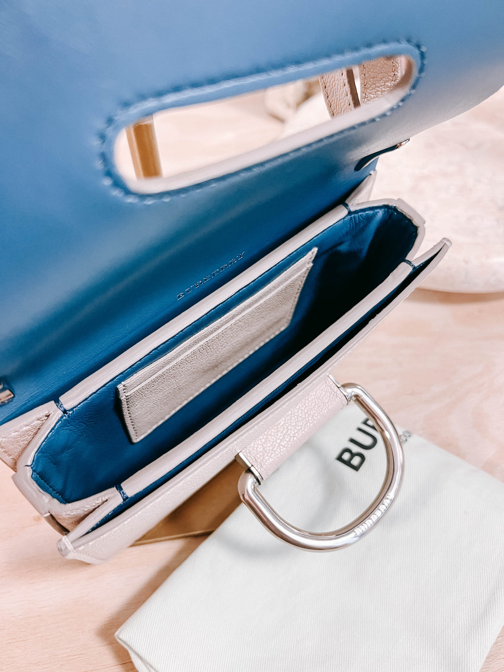 Pre-Owned Burberry Mini Beige Leather Crossbody Bag *Final Sale*