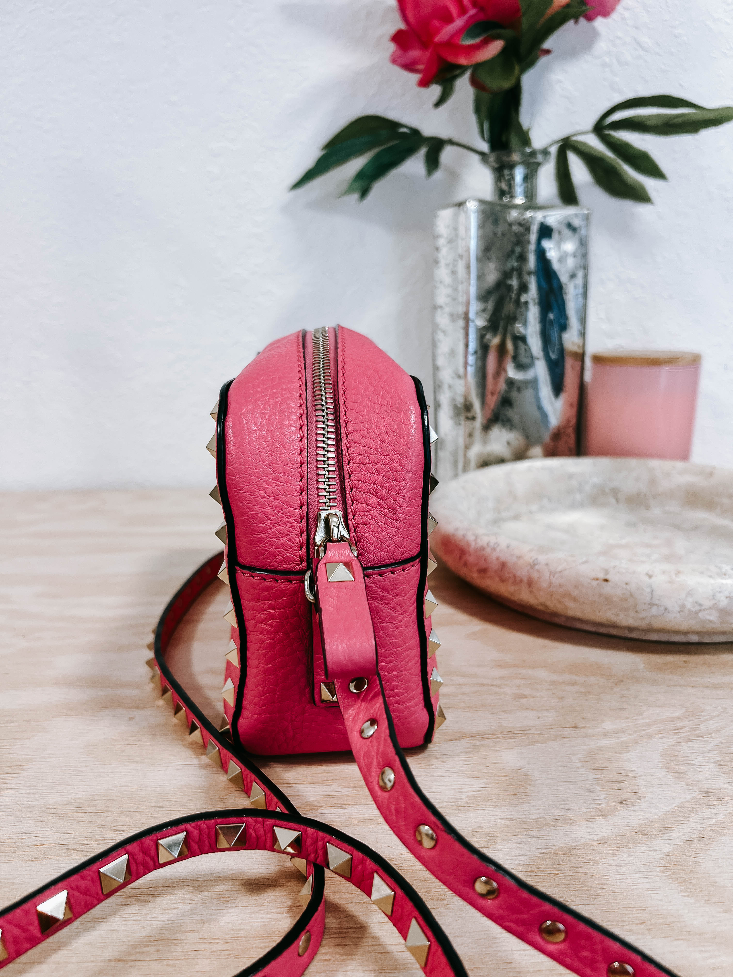 Pre-Owned Valentino Barbie Pink Rockstud Camera Bag *Final Sale*