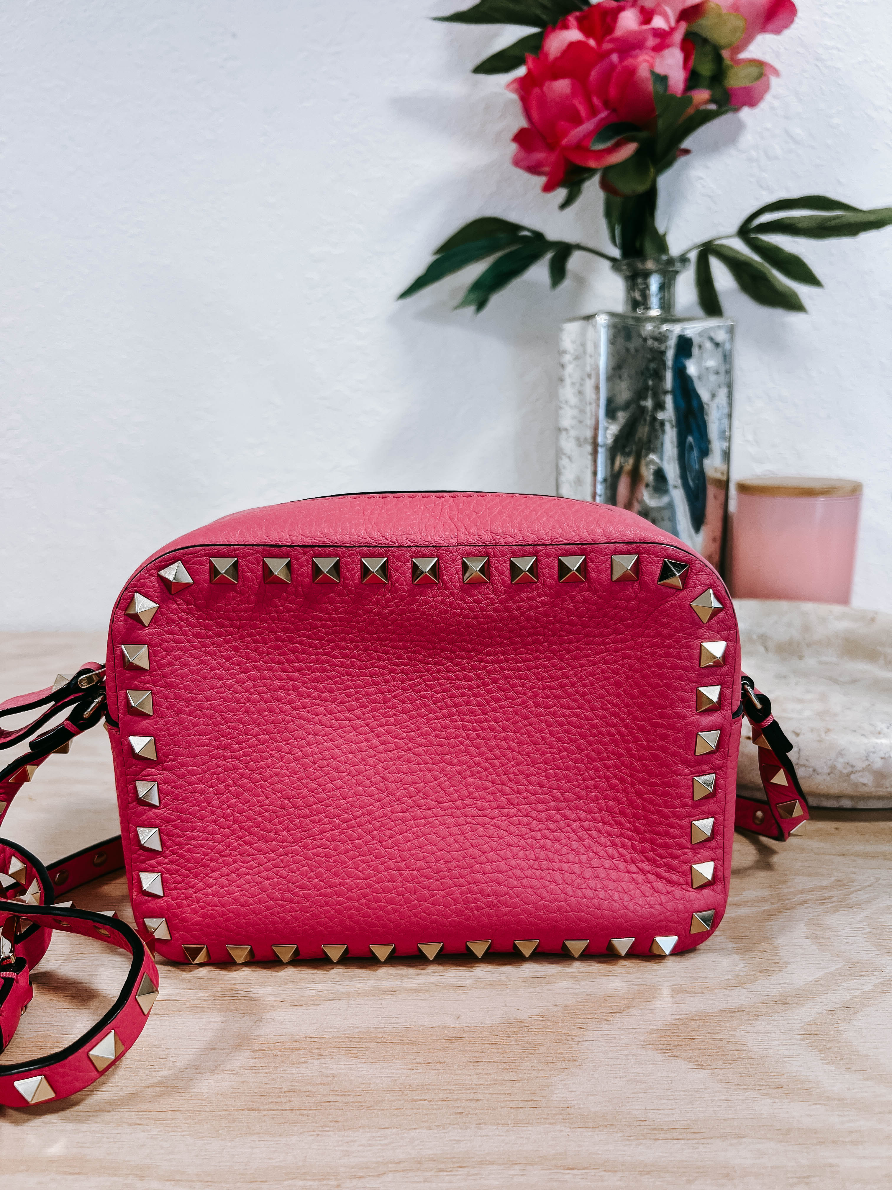 Pre-Owned Valentino Barbie Pink Rockstud Camera Bag *Final Sale*
