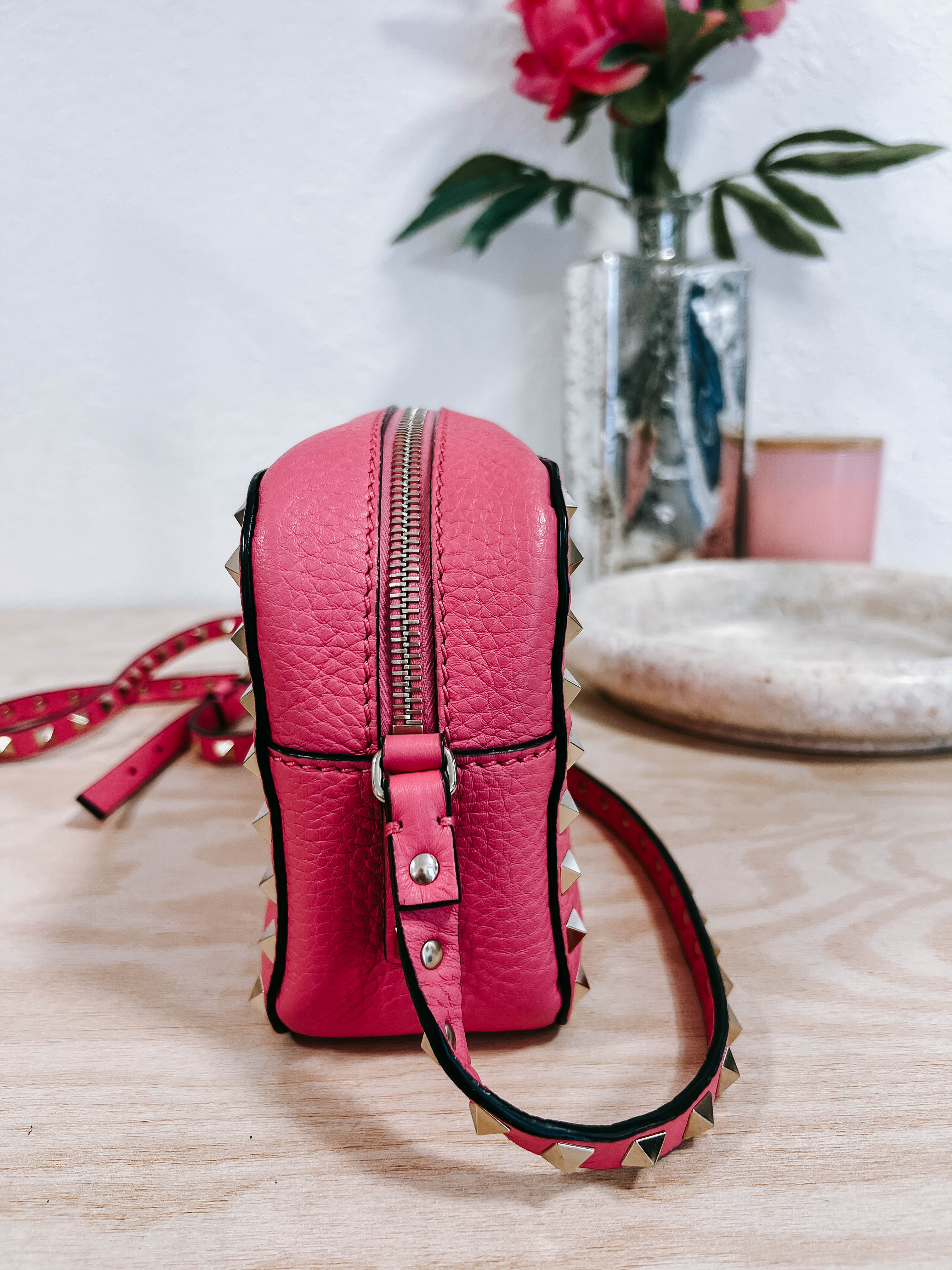 Pre-Owned Valentino Barbie Pink Rockstud Camera Bag *Final Sale*