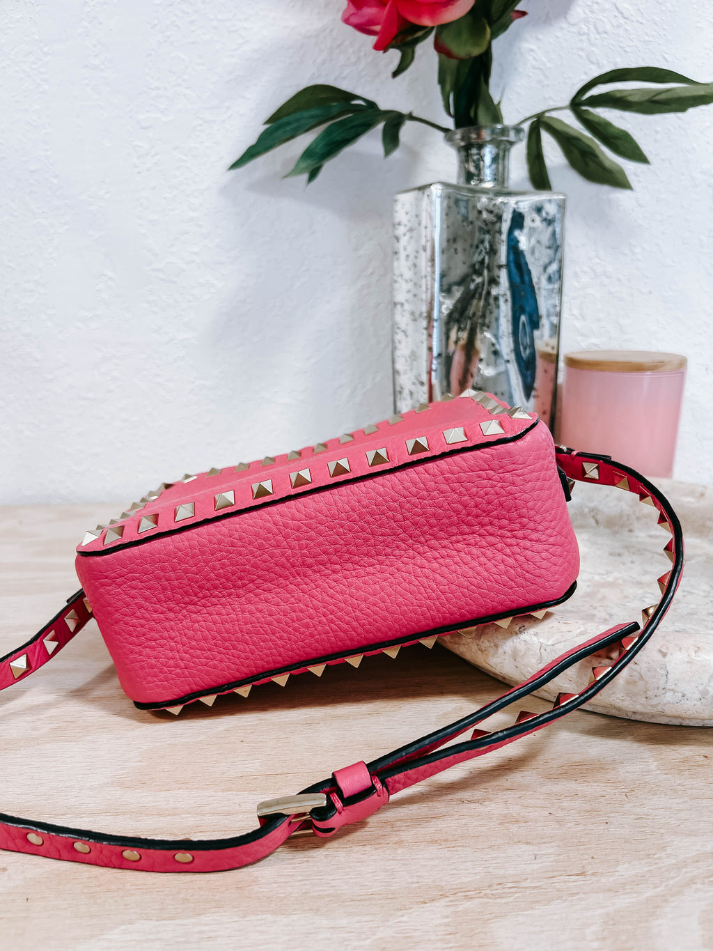 Pre-Owned Valentino Barbie Pink Rockstud Camera Bag *Final Sale*