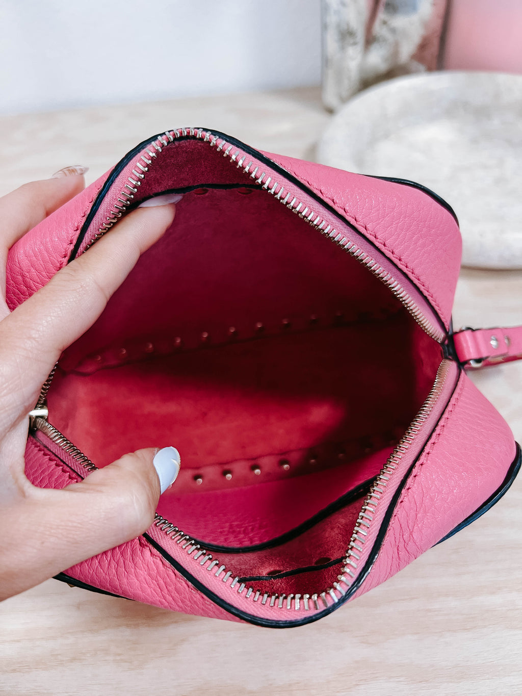 Pre-Owned Valentino Barbie Pink Rockstud Camera Bag *Final Sale*