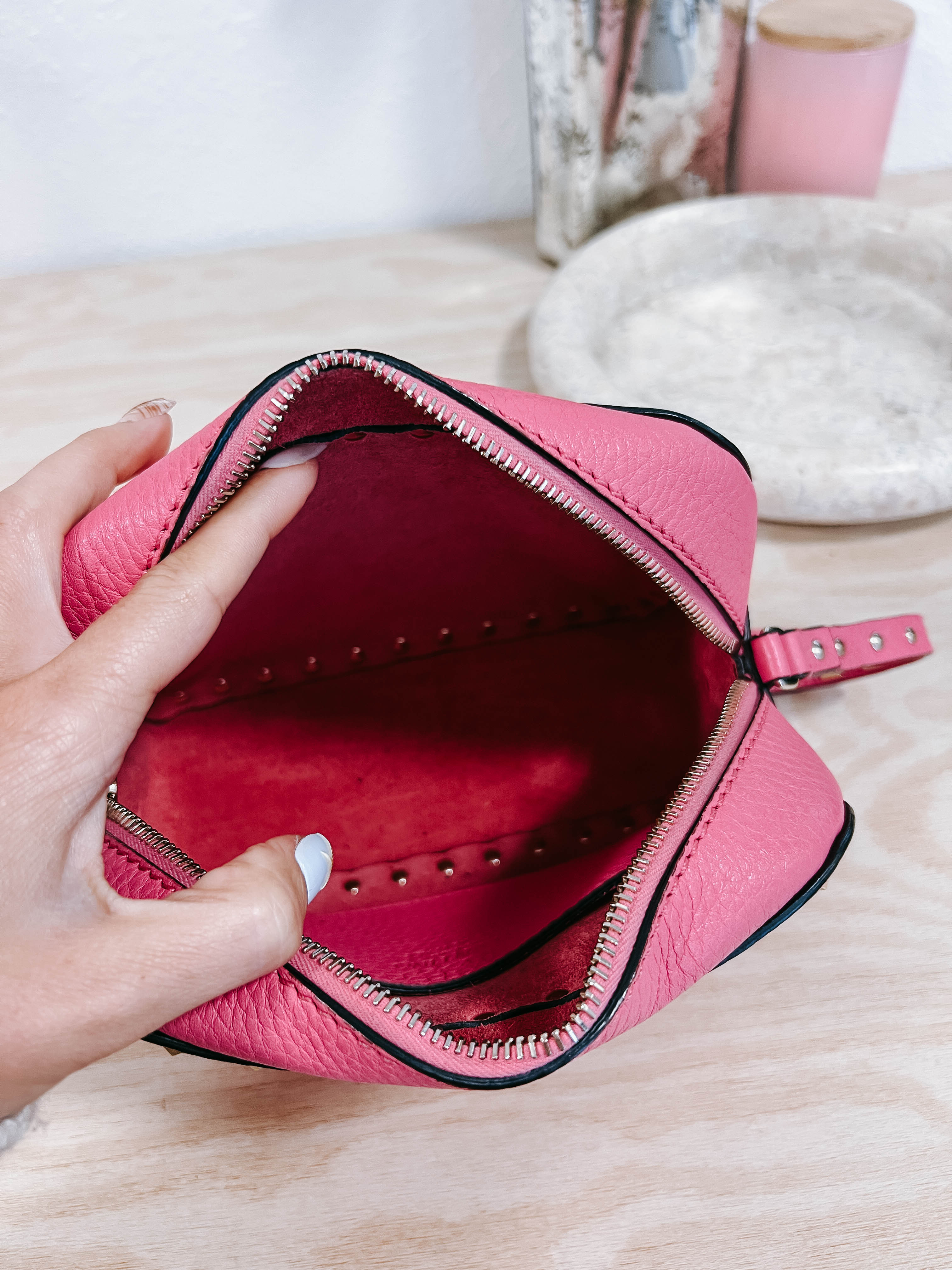 Pre-Owned Valentino Barbie Pink Rockstud Camera Bag *Final Sale*