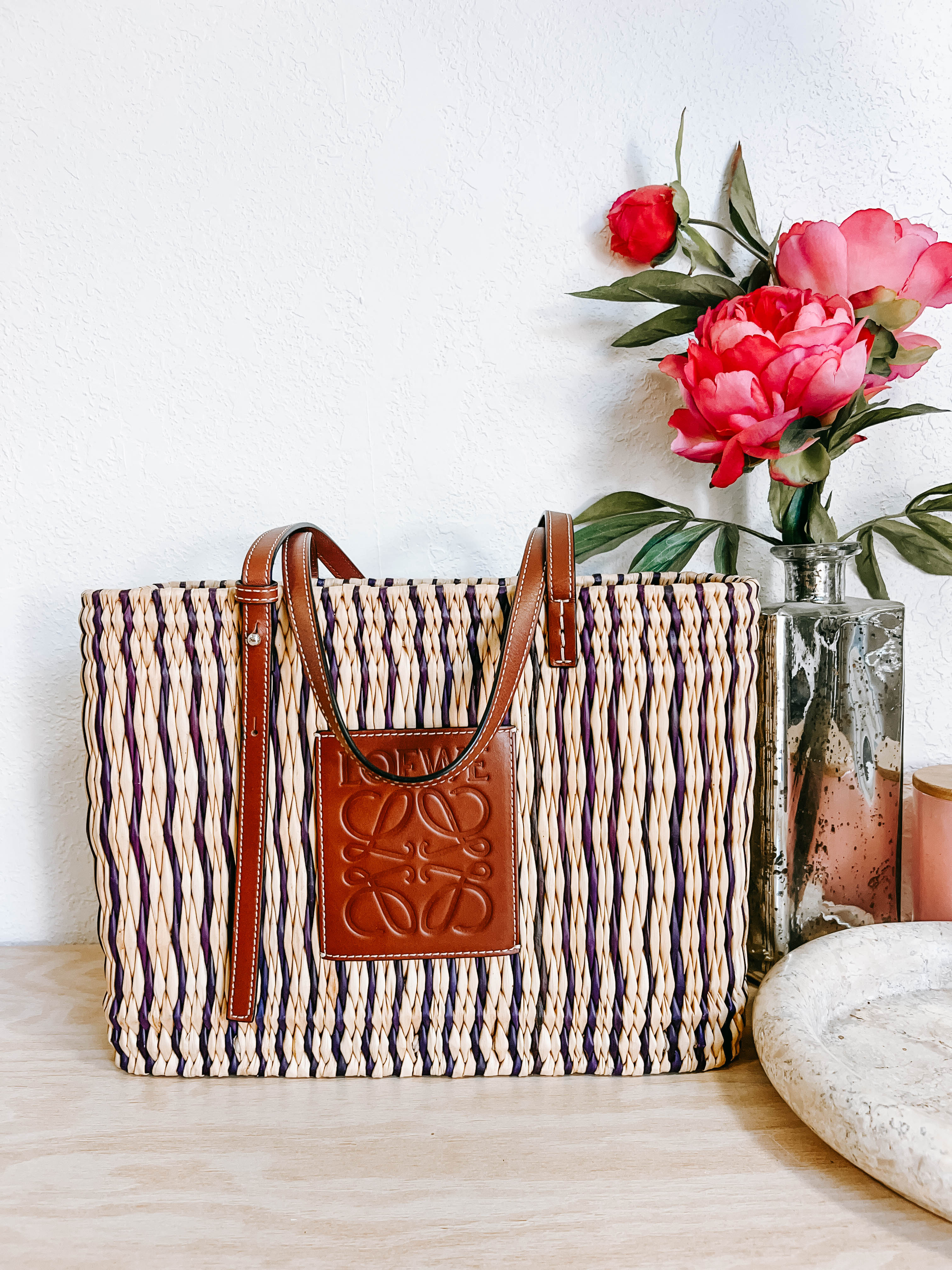 Pre-Owned Loewe Square Anagram Basket Tote Bag *Final Sale*