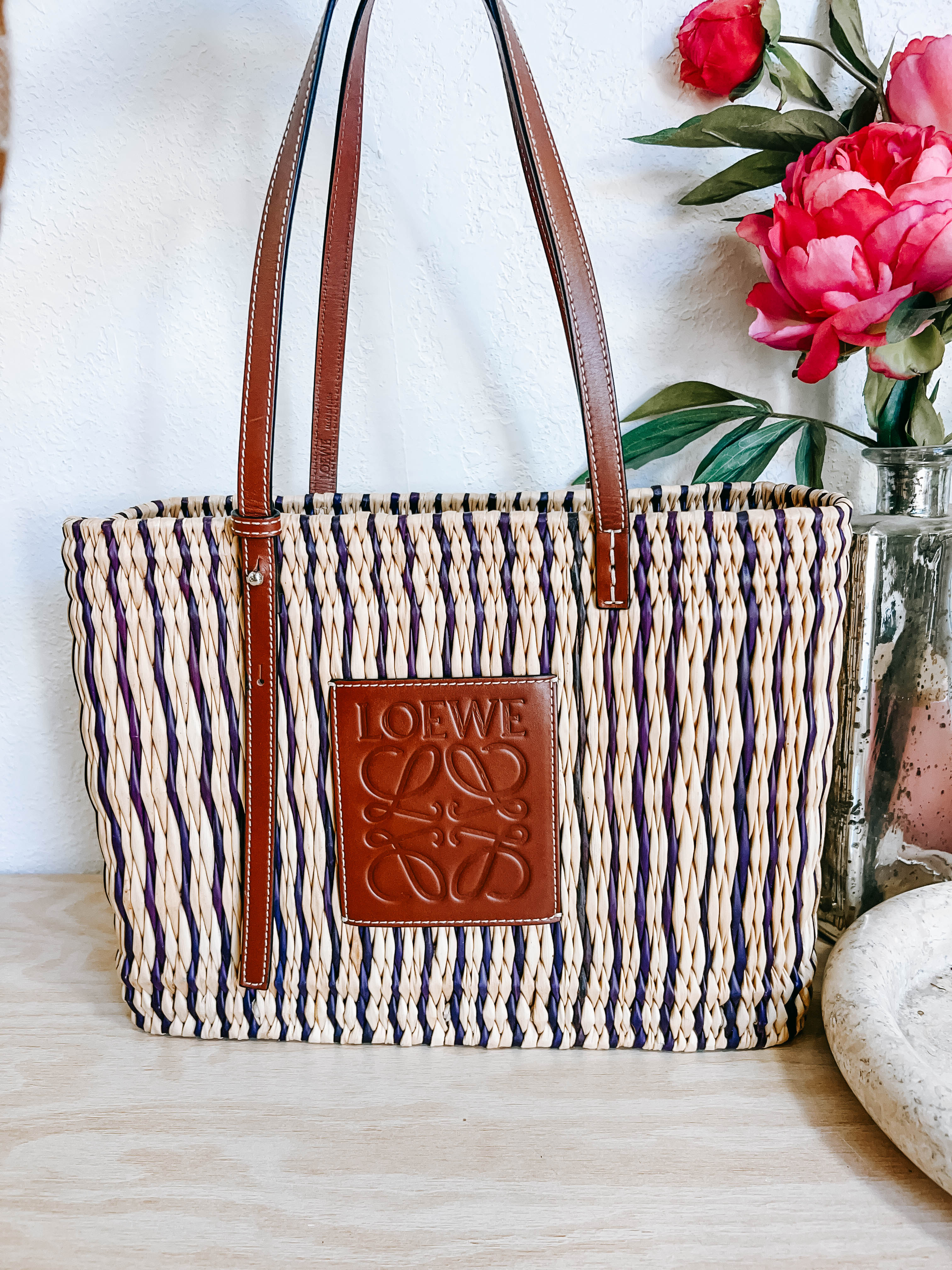 Pre-Owned Loewe Square Anagram Basket Tote Bag *Final Sale*
