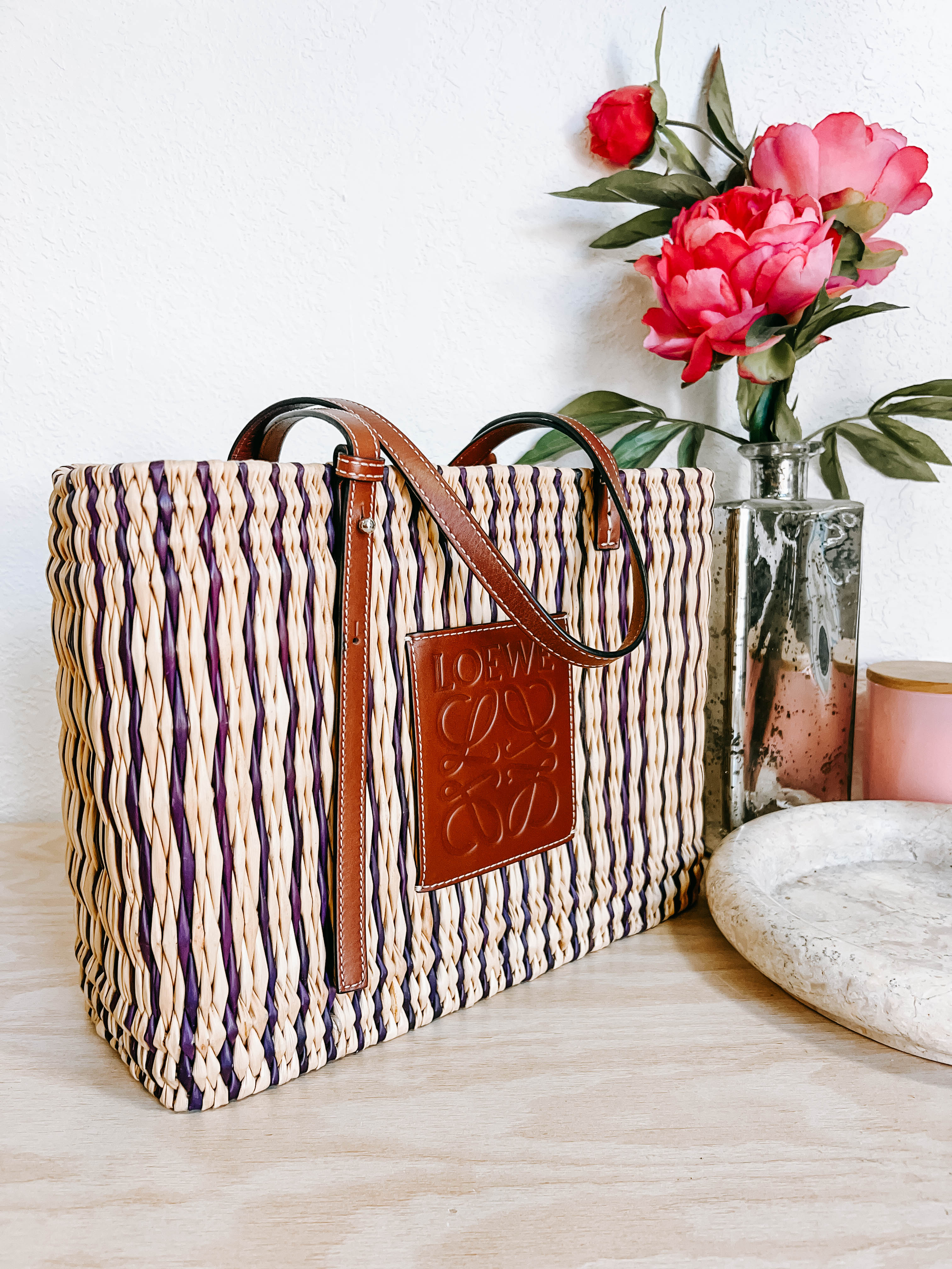Pre-Owned Loewe Square Anagram Basket Tote Bag *Final Sale*