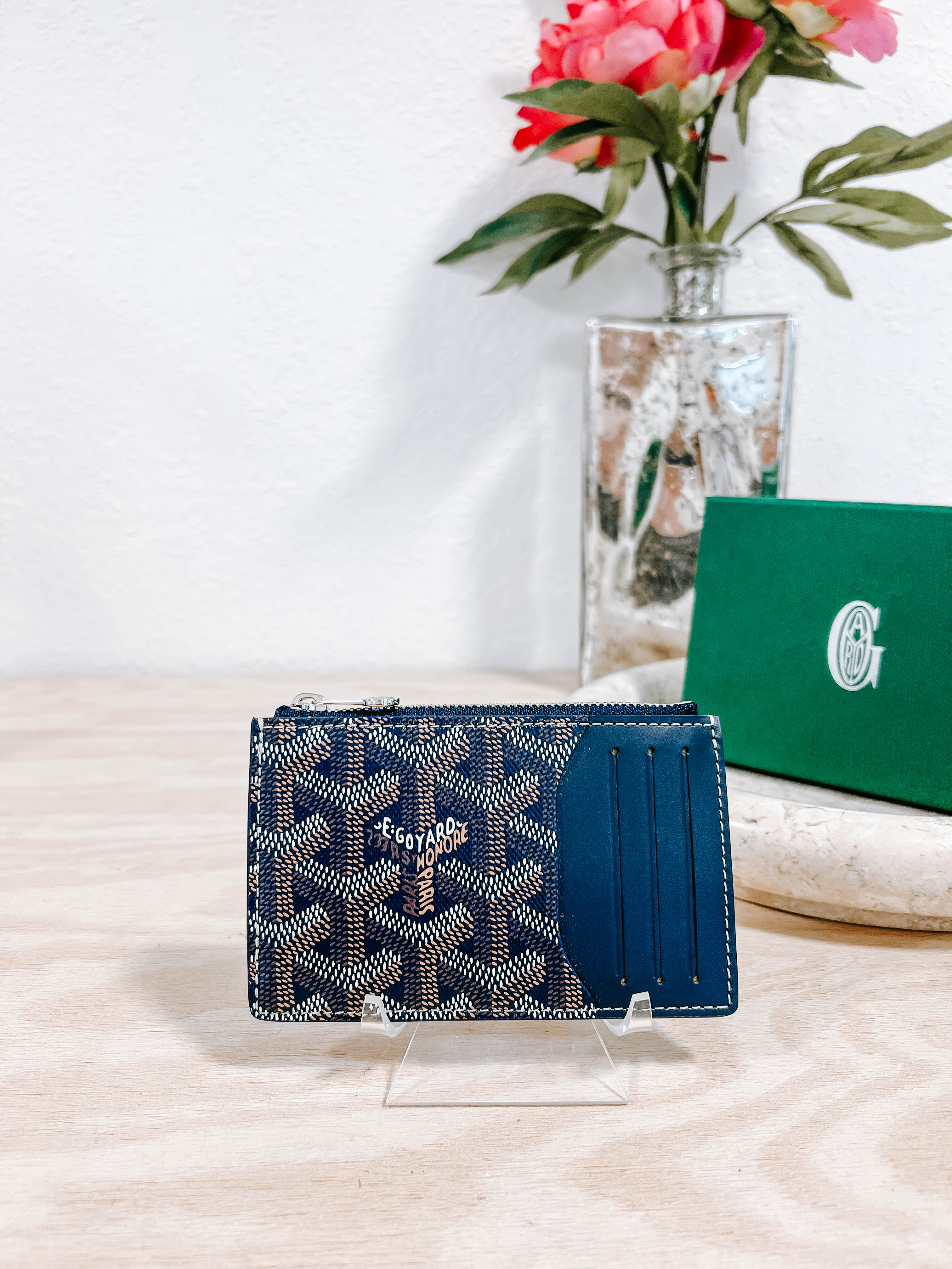 Goyard Porte-Cartes Zipper Card Holder Navy *Final Sale*