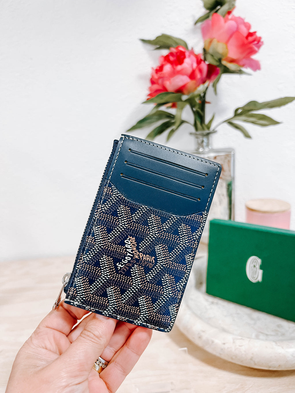 Goyard Porte-Cartes Zipper Card Holder Navy *Final Sale*